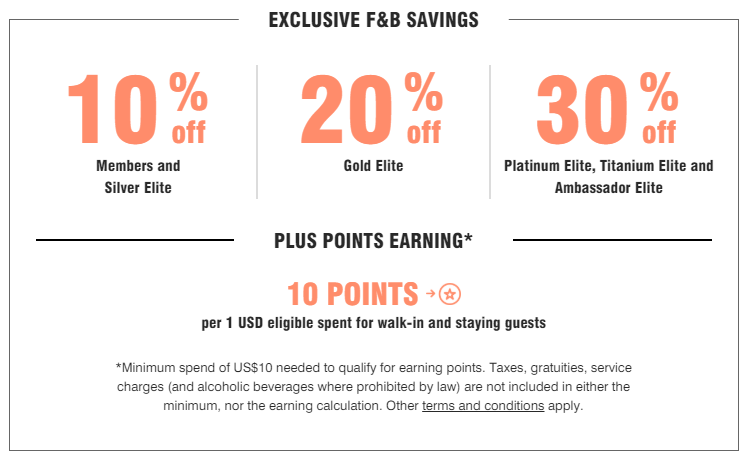 marriott bonvoy discount structure dining