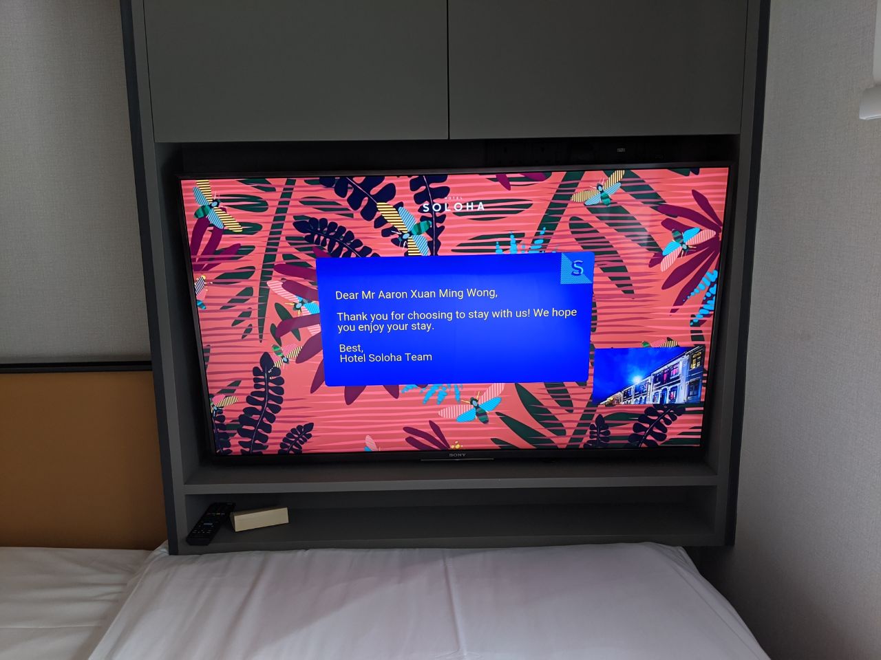 Hotel Soloha flatscreen TV