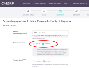 CardUp now offers monthly payment option for IRAS income tax - The MileLion