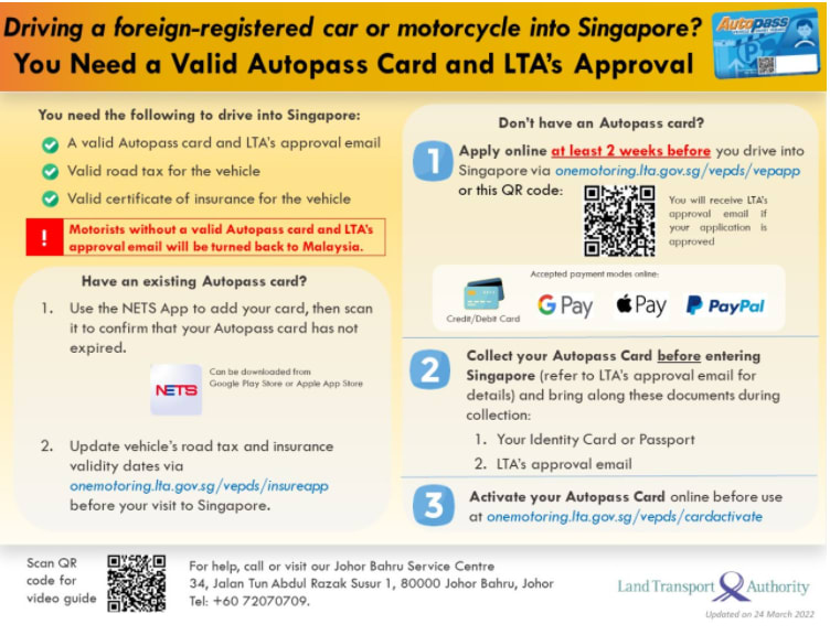 travel to singapore from malaysia by air requirements
