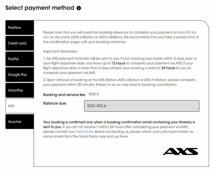 Scoot removes AXS payment method, ending free fare holds - The MileLion
