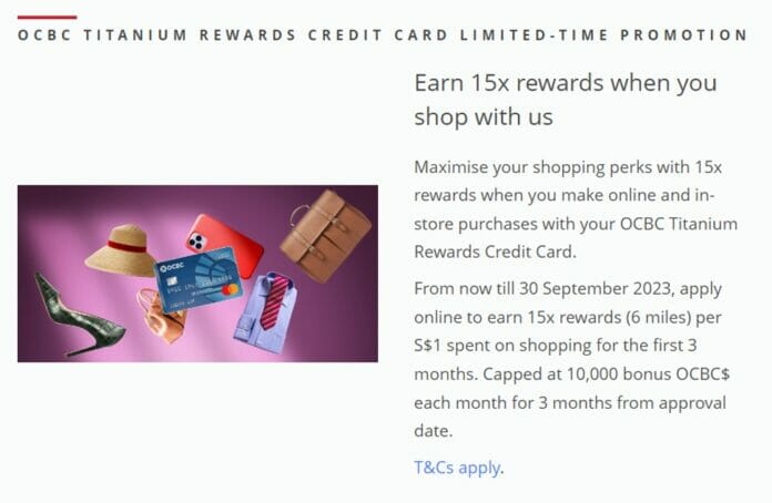 Ocbc Rewards OCBC Titanium Rewards offering 6 mpd to new customers, plus other sign ...